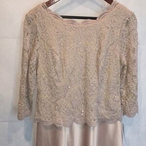 Alex Evenings Petite Lace Bodice Formal Dress - Size 8P (NWT)